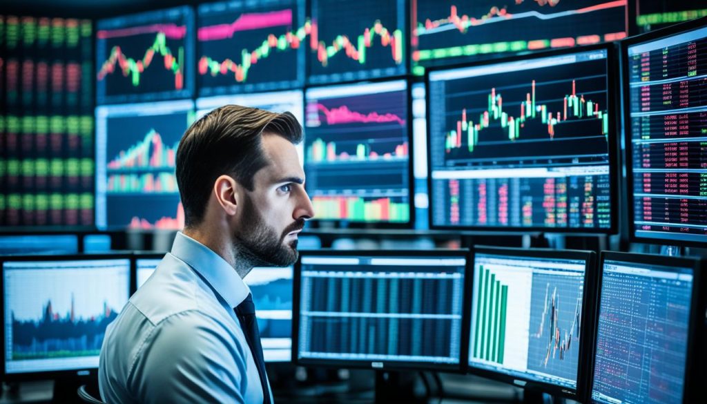 Trader en pleine action sur les marchés financiers
